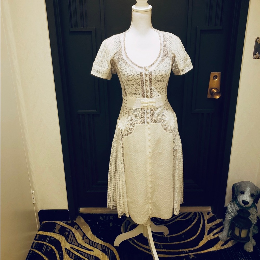 Byron Lars Lace Fit & Flare Dress NWT Size 4